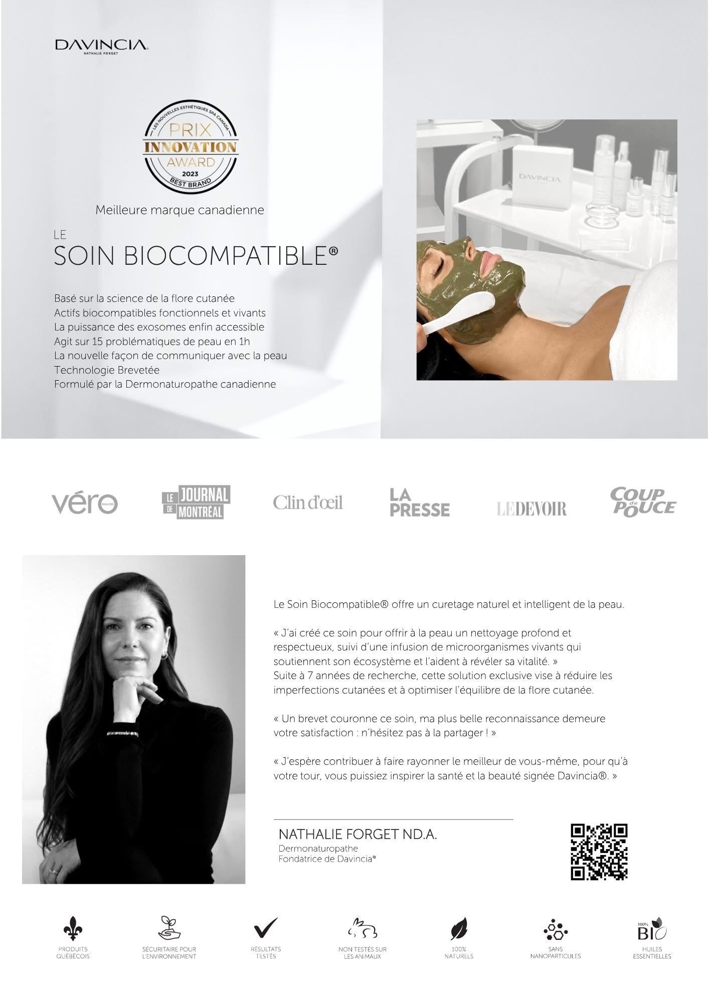 🌿✨ SOINS BIOCOMPATIBLES DAVINCIA™ – L'expérience Ultime.