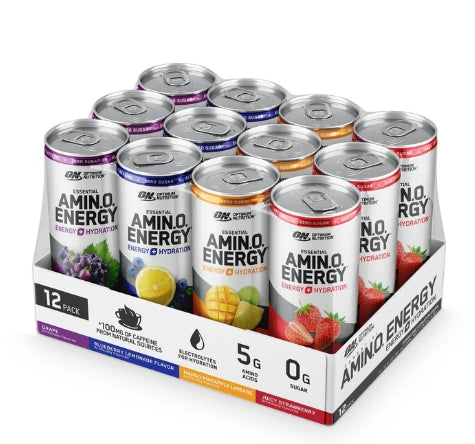Essential Amino Energy + Electrolytes Sparkling – Boisson énergétique & hydratation